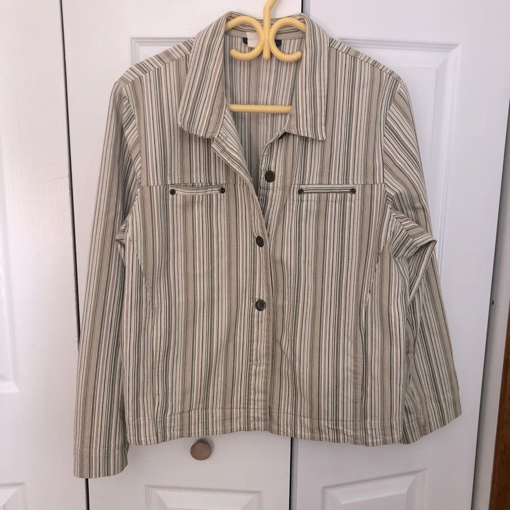 Soft Works Striped Jacket Size 16